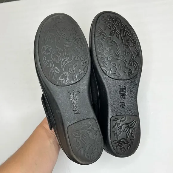 Alegria Qin Bob and Weave TRAQ Black Shoes Sz 39