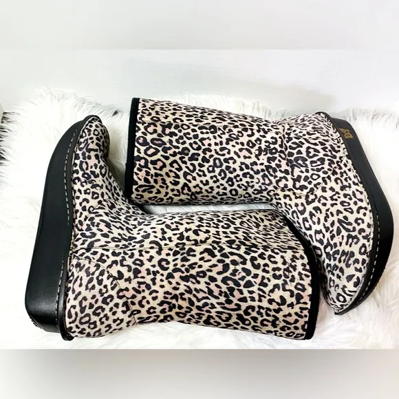 ALEGRIA Women's Leopard Print Fur Lining Boots NWOT Sz-10