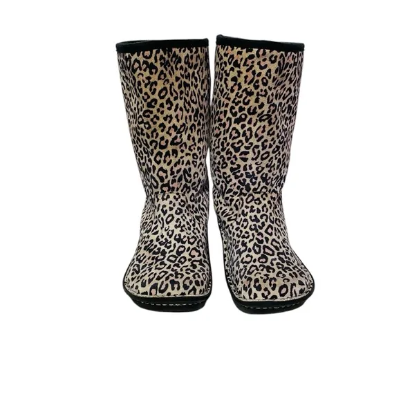 ALEGRIA Women's Leopard Print Fur Lining Boots NWOT Sz-10