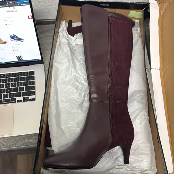 Alfani Women Hakuup Boots, Dark Berry