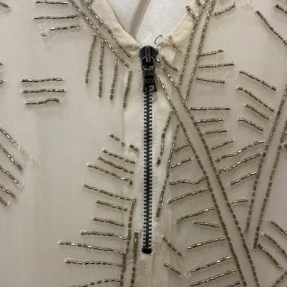 Alice   Olivia Beaded Silk Dress