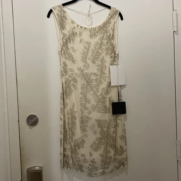 Alice   Olivia Beaded Silk Dress