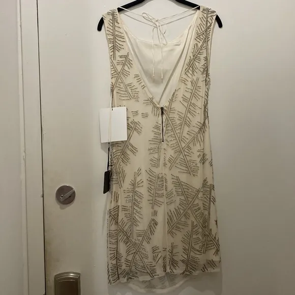 Alice   Olivia Beaded Silk Dress