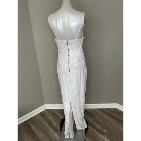 ALICE   OLIVIA Valli cutout sequined mesh maxi dress