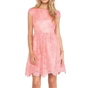 Alice   Olivia Zenden Scallop lace  Scoop Neck Edge Dress size 10
