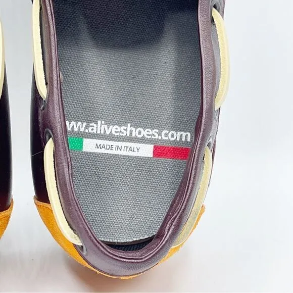 Alive custom 240g0 Classic Boat Sneakers by Ann Tiernan - size EU 38 women