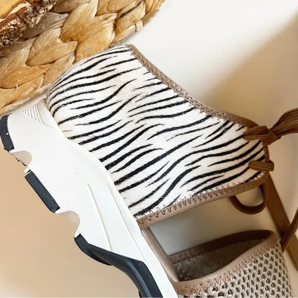 All Black Brown / Zebra Mesh Sneaker Plus 9.5