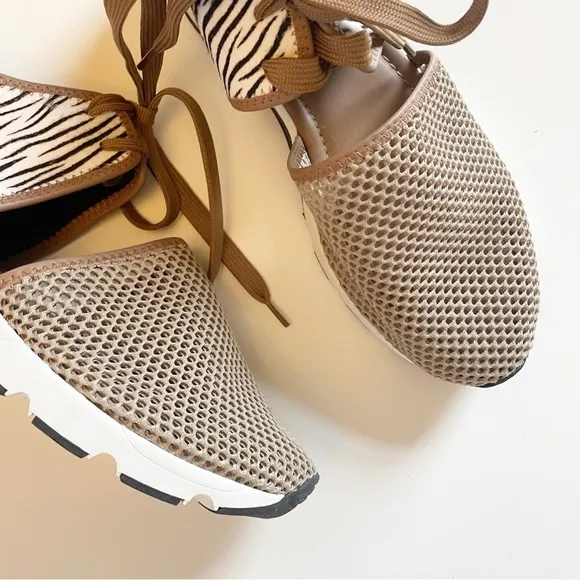 All Black Brown / Zebra Mesh Sneaker Plus 9.5