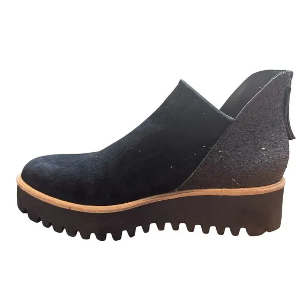 ALL BLACK Flatform‎ Tread Glitter Shootie Women's Boot 40.5