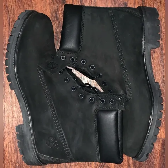 All black Timberland boots size 12 premium