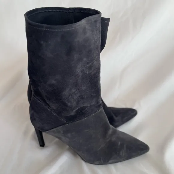 All Saints All Saints Orlana Gray Suede Heeled Boots Women’s EU 41, US 11 Gray