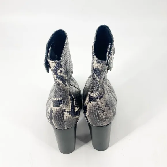 All Saints Ana Snake Embossed Boots Sz 7