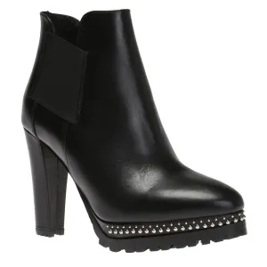 All Saints Black Devora Stud Platform Ankle Boots