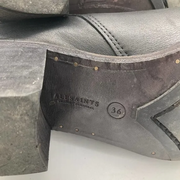 all saints buckled jodhpur leather ankle boots