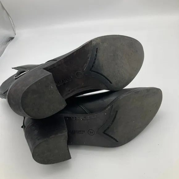 all saints buckled jodhpur leather ankle boots