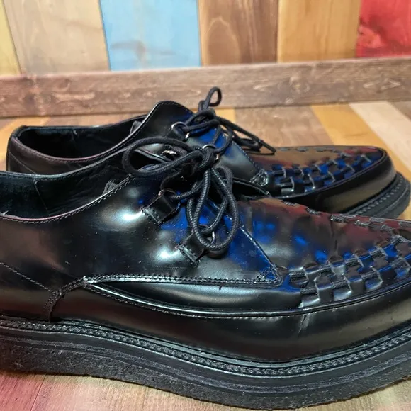 All Saints Dalton Pollido Lace Up Dress Shoes In Black Sz 10 EUC