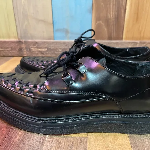 All Saints Dalton Pollido Lace Up Dress Shoes In Black Sz 10 EUC