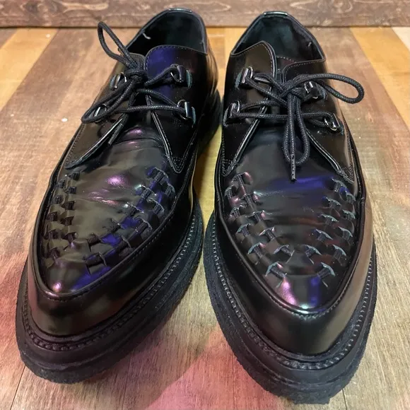 All Saints Dalton Pollido Lace Up Dress Shoes In Black Sz 10 EUC