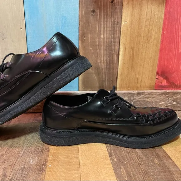 All Saints Dalton Pollido Lace Up Dress Shoes In Black Sz 10 EUC