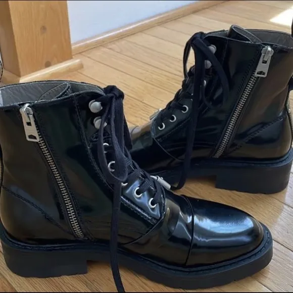 All Saints Donita Lace up combat boots size 37 (7)