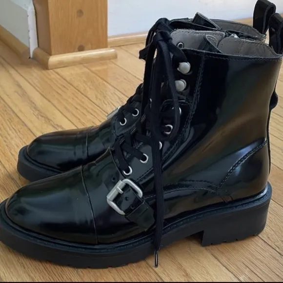 All Saints Donita Lace up combat boots size 37 (7)