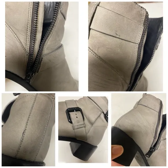 All Saints Flynn boots dark grey leather Size 39.5/US 9.5