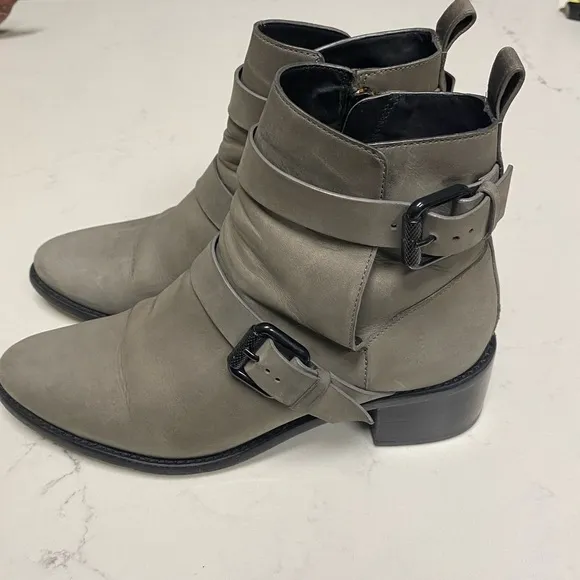 All Saints Flynn boots dark grey leather Size 39.5/US 9.5