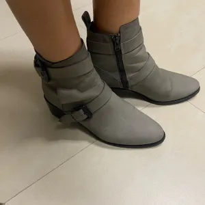 All Saints Flynn boots dark grey leather Size 39.5/US 9.5