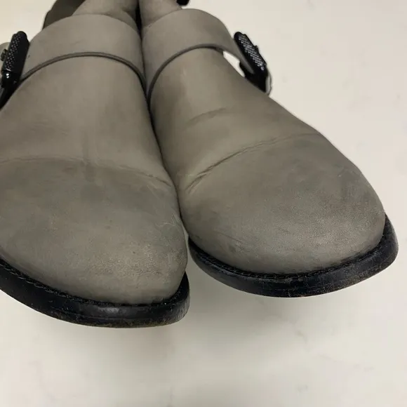 All Saints Flynn boots dark grey leather Size 39.5/US 9.5