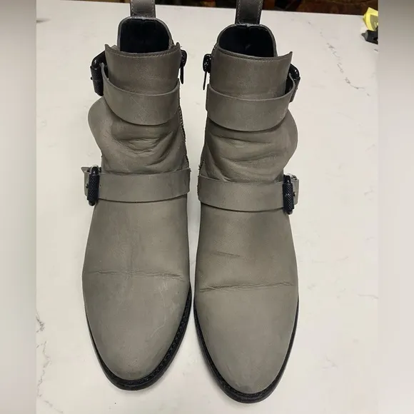 All Saints Flynn boots dark grey leather Size 39.5/US 9.5