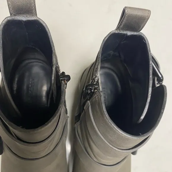 All Saints Flynn boots dark grey leather Size 39.5/US 9.5