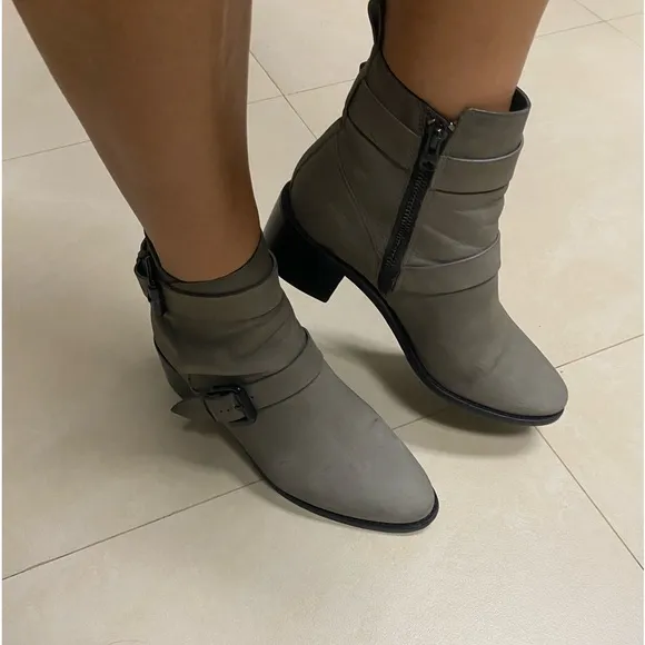 All Saints Flynn boots dark grey leather Size 39.5/US 9.5
