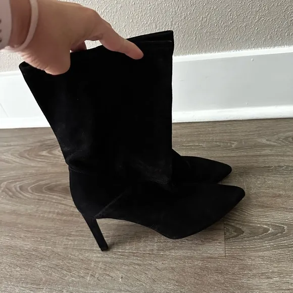 All Saints Orlana Suede Boots Black Ankle Boots leather size‎ 39