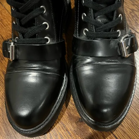 All saints Stellar Black Leather Boots Size 37/US 7