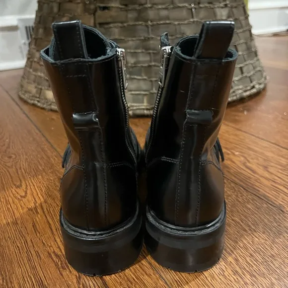 All saints Stellar Black Leather Boots Size 37/US 7