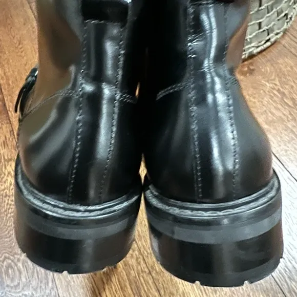 All saints Stellar Black Leather Boots Size 37/US 7