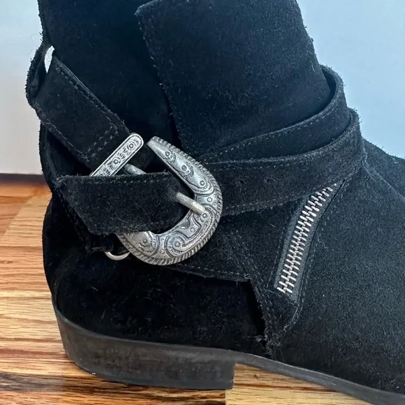 All Saints Suede Western Boots