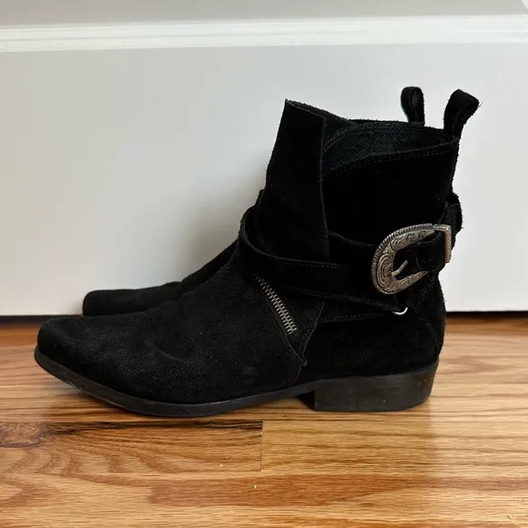 All Saints Suede Western Boots