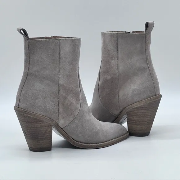 All Saints Taupe Suede Ankle Boots