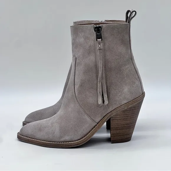 All Saints Taupe Suede Ankle Boots