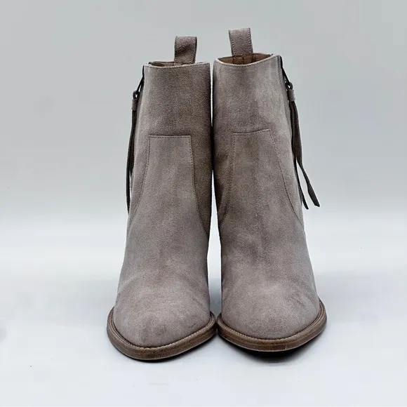 All Saints Taupe Suede Ankle Boots