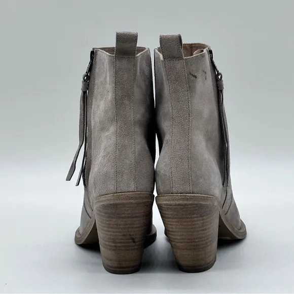 All Saints Taupe Suede Ankle Boots