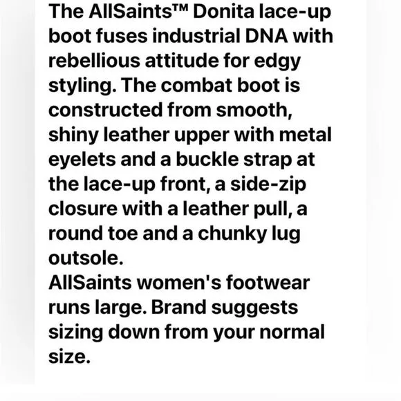 All Saints Donita combat boots