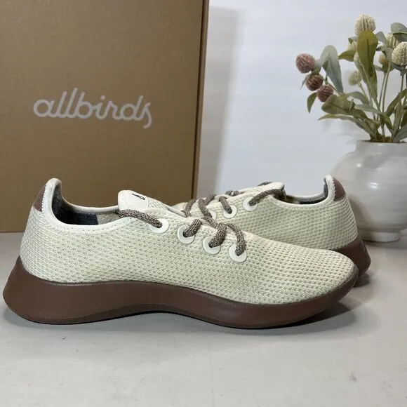 Allbirds Tree Runners Lace Up Stony Cream (Hazy Cocoa Sole) Shoes Men's US 8 NWB