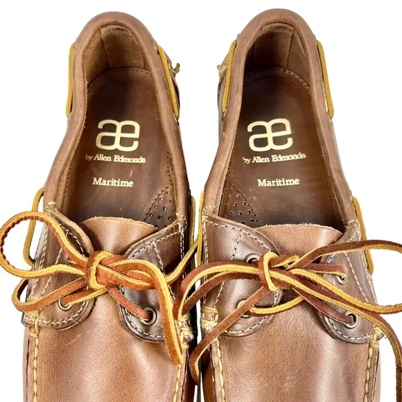 Allen Edmond‎ | Men’s 9D | Maritime Brown Leather Slip-On Classic Boat Shoe