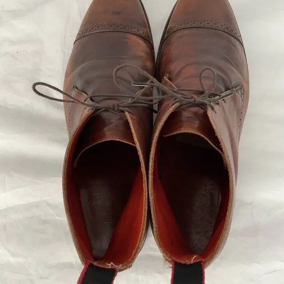 Allen Edmonds Bleecker Street Brown Leather Chukka Boots Men's Size 10.5 E