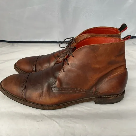 Allen Edmonds Bleecker Street Brown Leather Chukka Boots Men's Size 10.5 E