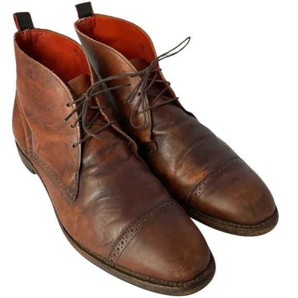 Allen Edmonds Bleecker Street Brown Leather Chukka Boots Men's Size 10.5 E