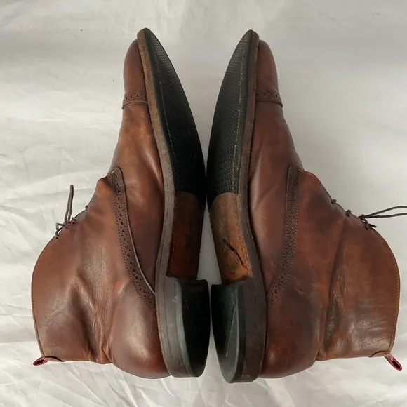 Allen Edmonds Bleecker Street Brown Leather Chukka Boots Men's Size 10.5 E
