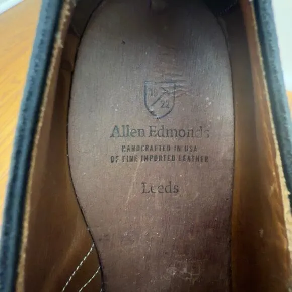 Allen Edmonds Leeds Derbys Oxfords Black Shoes Mens Size 10.5 C